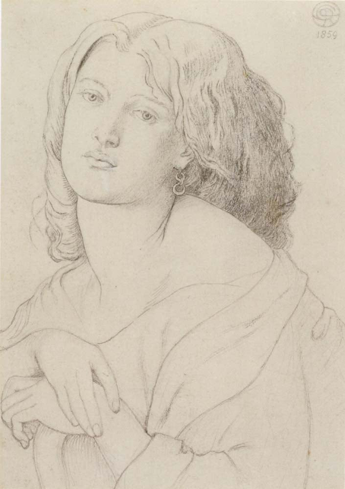 Fanny Cornforth, 1869 by Dante Gabriel Rossetti, English Pre-Raphaelite Painter,12x8"(A4) Poster Print