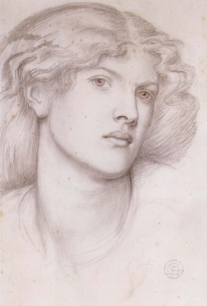 Fanny Cornforth, ca1865 by Dante Gabriel Rossetti, English Pre-Raphaelite Painter,16x12"(A3) Poster Print