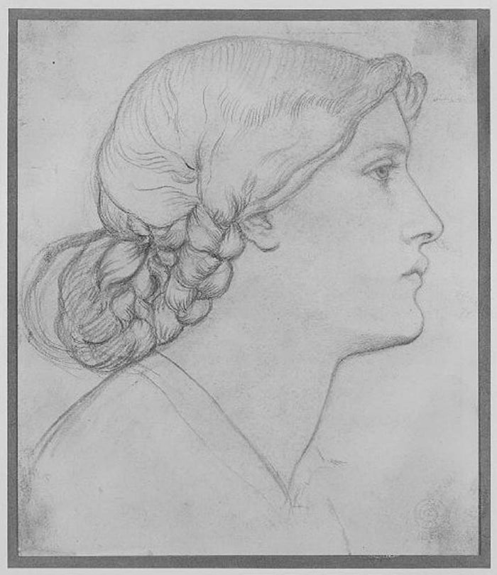 Fanny Cornforth, n.d-2 by Dante Gabriel Rossetti, English Pre-Raphaelite Painter,12x8