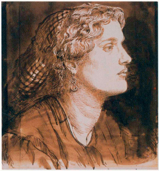 Fanny Cornforth, n.d-3 by Dante Gabriel Rossetti, English Pre-Raphaelite Painter,16x12"(A3) Poster Print