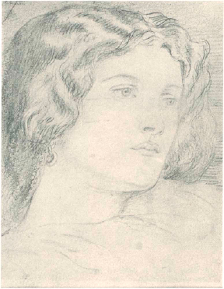 Fanny Cornforth, n.d-4 by Dante Gabriel Rossetti, English Pre-Raphaelite Painter,12x8"(A4) Poster Print