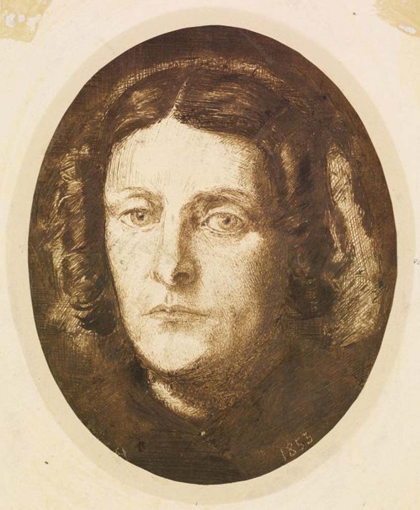 Frances Rossetti, the Artist's Mother, 1853 by Dante Gabriel Rossetti, English Pre-Raphaelite Painter,12x8"(A4) Poster Print