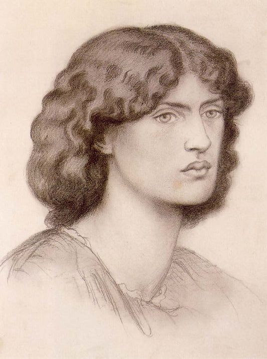 Jane Morris, 1869-70 by Dante Gabriel Rossetti, English Pre-Raphaelite Painter,16x12"(A3) Poster Print