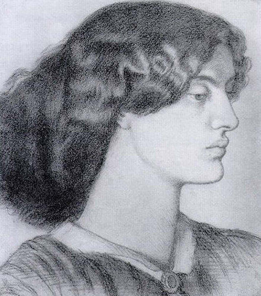 Jane Morris, d.u by Dante Gabriel Rossetti, English Pre-Raphaelite Painter,16x12"(A3) Poster Print