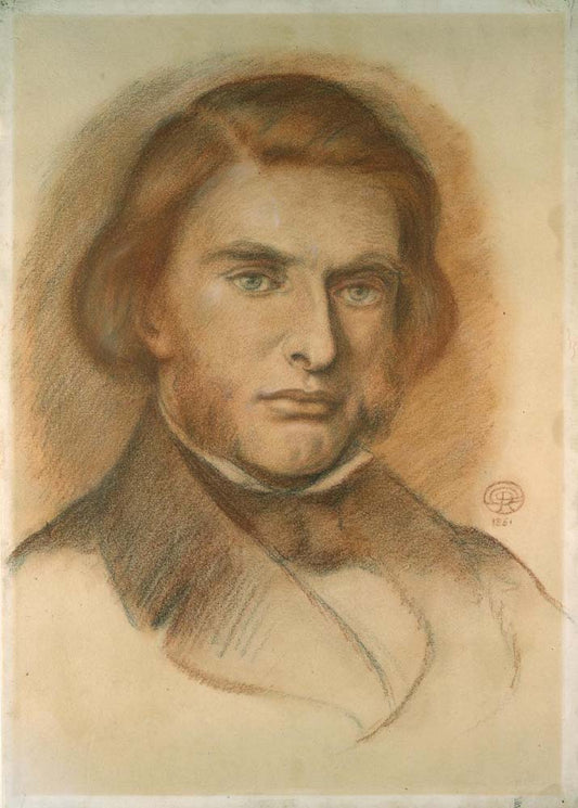 John Ruskin, 1861 by Dante Gabriel Rossetti, English Pre-Raphaelite Painter,16x12"(A3) Poster Print