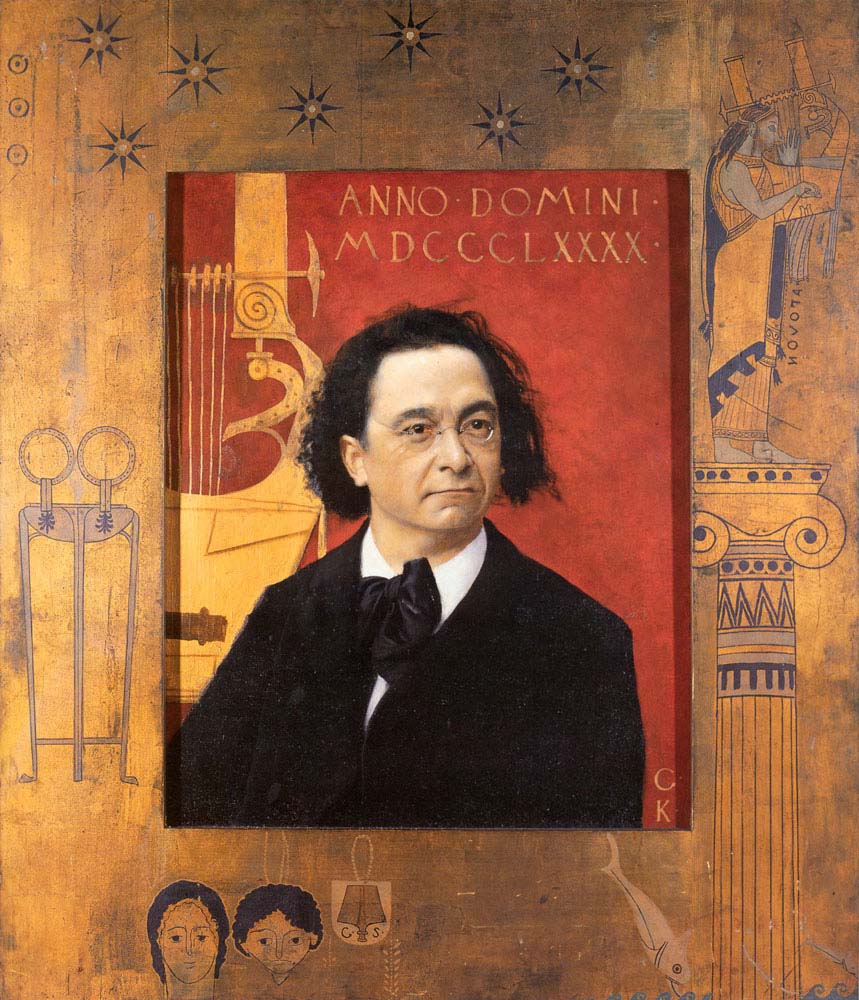 Portrait of Joseph Pembauer - Gustav Klimt - 1890, 16x12" (A3) Poster Print