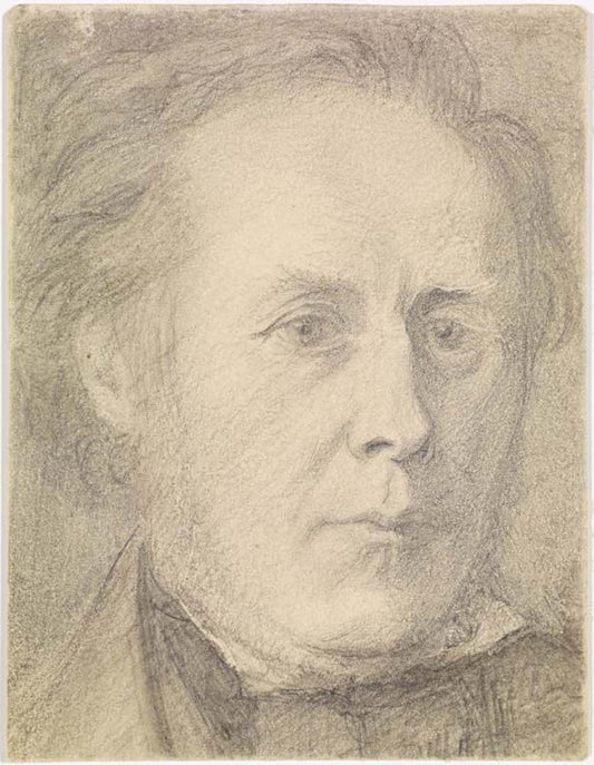 Major Calder Campbell, 1847 by Dante Gabriel Rossetti, English Pre-Raphaelite Painter,12x8"(A4) Poster Print