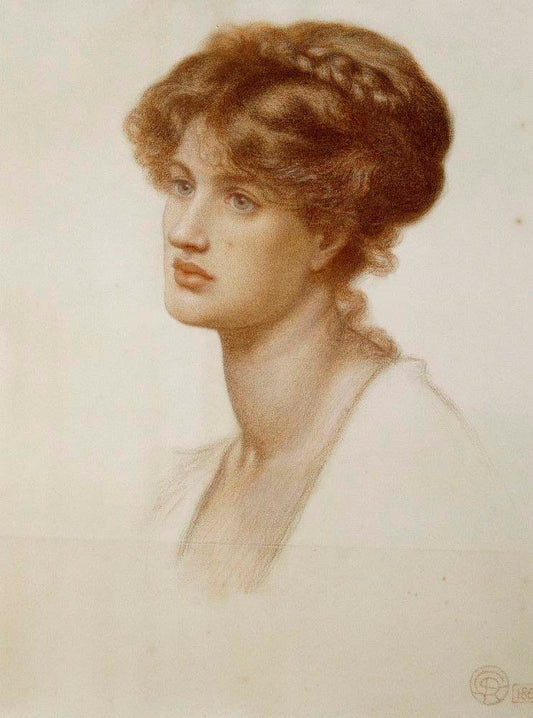 Marie Spartali Stillman (1844-1927), 1869 by Dante Gabriel Rossetti, English Pre-Raphaelite Painter,12x8"(A4) Poster Print