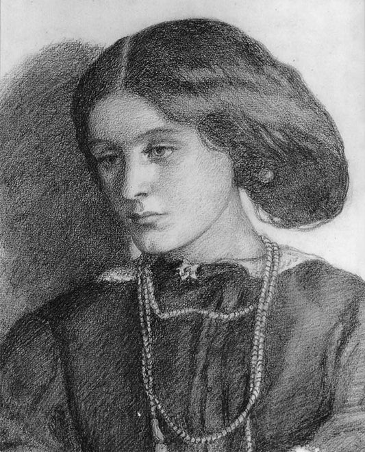 Mrs. Burne-Jones, 1860 by Dante Gabriel Rossetti, English Pre-Raphaelite Painter,12x8"(A4) Poster Print