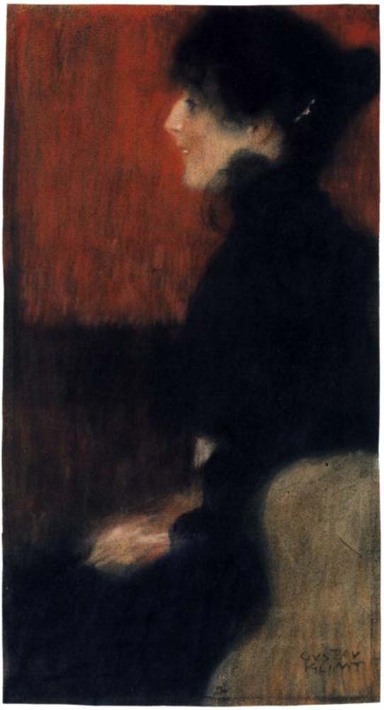 Portrait of a Lady - Gustav Klimt - 1897, A4 Poster Print