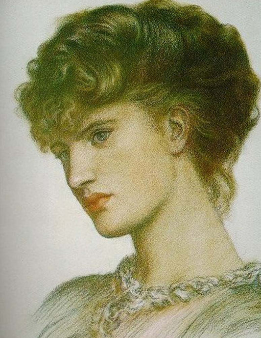 Lady, 1870 by Dante Gabriel Rossetti, English Pre-Raphaelite Painter,12x8"(A4) Poster Print