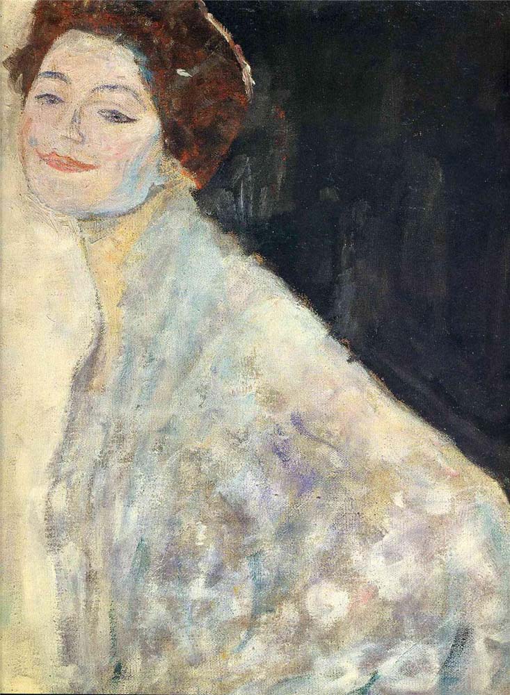 Portrait of a Lady in White (unfinished) - Gustav Klimt - 1917-1918, A4 Poster Print