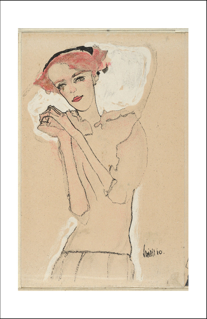 Portrait of a Woman, 1910 by Egon Schiele, 12x8" (A4) Poster Print