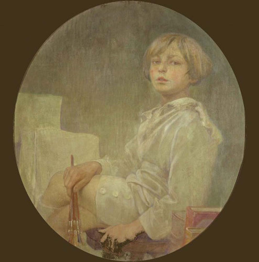 Portrait of Jiri - Alfons Mucha vintage artwork by Alphonse Mucha, 16x12" (A3 size) poster print