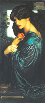 Proserpine, 1874 by Dante Gabriel Rossetti, pre-Raphaelite artist, 12x8" (A4) Poster