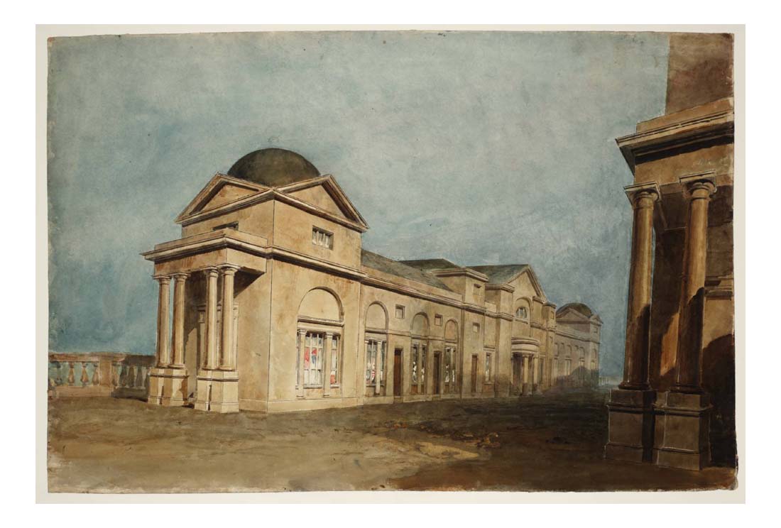 Pulteney Bridge, Bath, in Perspective (after Thomas Malton Junior), 1810 by John Mallord William Turner RA