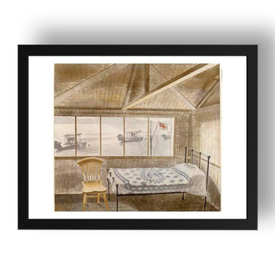 RNAS_Sick_Bay,_Dundee with Seaplanes 1941 by Eric Ravilious, 17x13" Frame