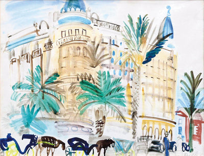 Hotel Carlton Cote d'Azur Nice  by Raoul Dufy, 16X12"(A3)Poster Print