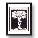 Raymond Pettibon: No Title (4), modernist artwork, A3 Size Reproduction Poster Print in 17x13" Black Frame