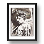 Raymond Pettibon: No Title (7), modernist artwork, A3 Size Reproduction Poster Print in 17x13" Black Frame