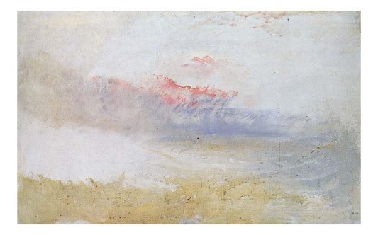Red Sky over a Beach, 1840-45 by John Mallord William Turner RA, 12x8"(A4) Poster