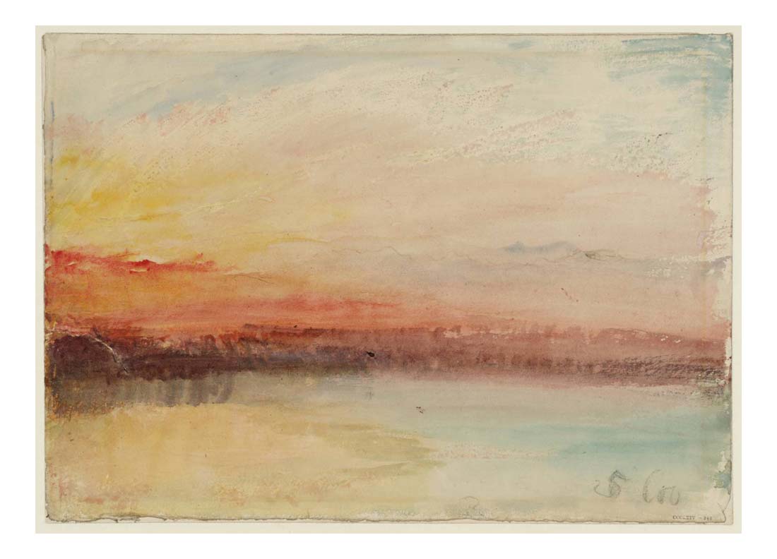 Red Sunset on Lake, 1830 by John Mallord William Turner RA