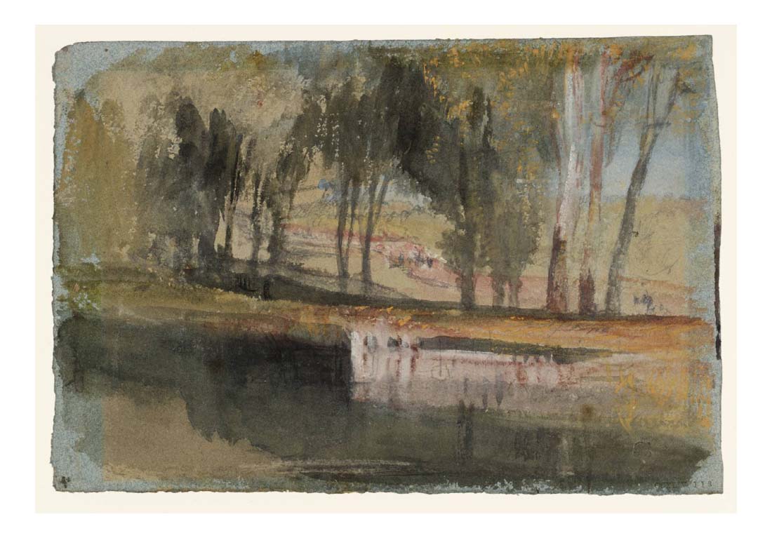 Reflections in Petworth Lake, A Rider Glimpsed through Trees, 1827 by John Mallord William Turner RA
