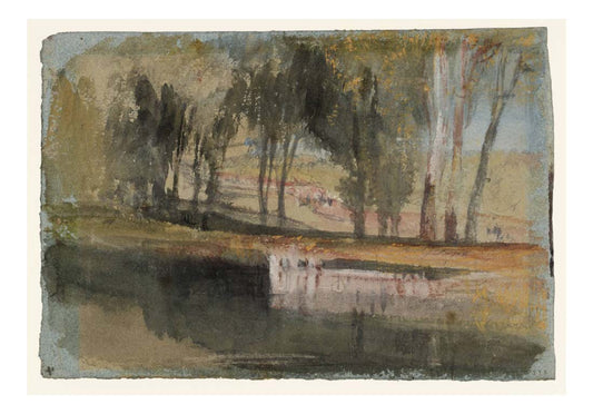 Reflections in Petworth Lake, A Rider Glimpsed through Trees, 1827 by John Mallord William Turner RA