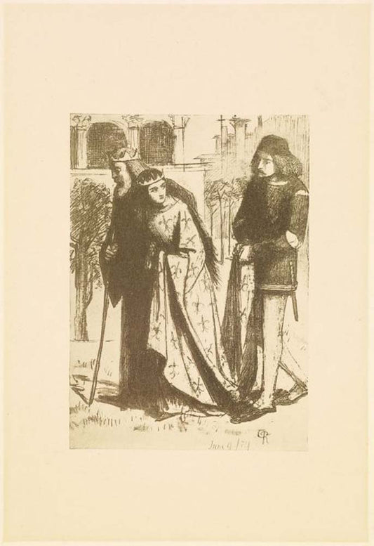 Reproductive Print - The Queen's Page, 1854 by Dante Gabriel Rossetti, English Pre-Raphaelite Painter,12x8"(A4) Poster Print
