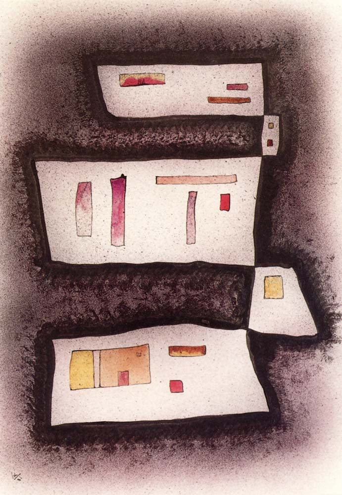 Restrained - Wassily Kandinsky -1931 by Wassily Kandinsky, 16x12"(A3) Poster Print