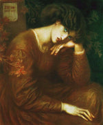 Reverie, 1868 by Dante Gabriel Rossetti, pre-Raphaelite artist, 12x8" (A4) Poster