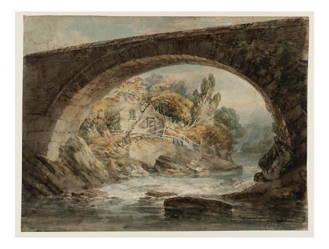 Rhayader Gwy Bridge over the River Wye, 1795 by John Mallord William Turner RA