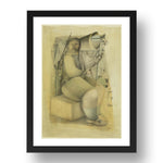 Richard Lindner: Boy, modernist artwork, A3 Size Reproduction Poster Print in 17x13" Black Frame