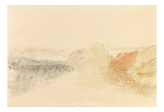 River Scene (Fort on a Rock above a River) by John Mallord William Turner RA