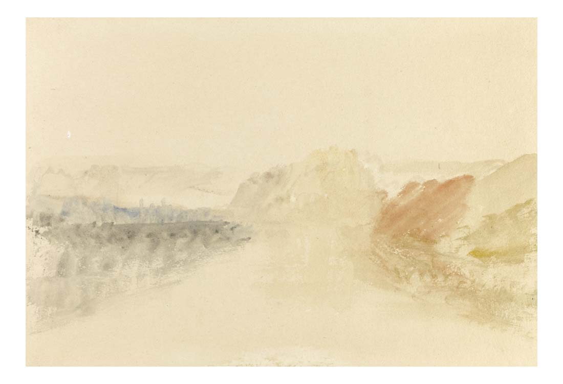 River Scene (Fort on a Rock above a River) by John Mallord William Turner RA, 12x8"(A4) Poster