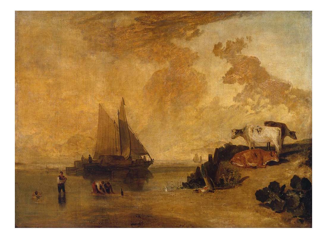 River Scene with Cattle, 1810 by John Mallord William Turner RA, 12x8"(A4) Poster