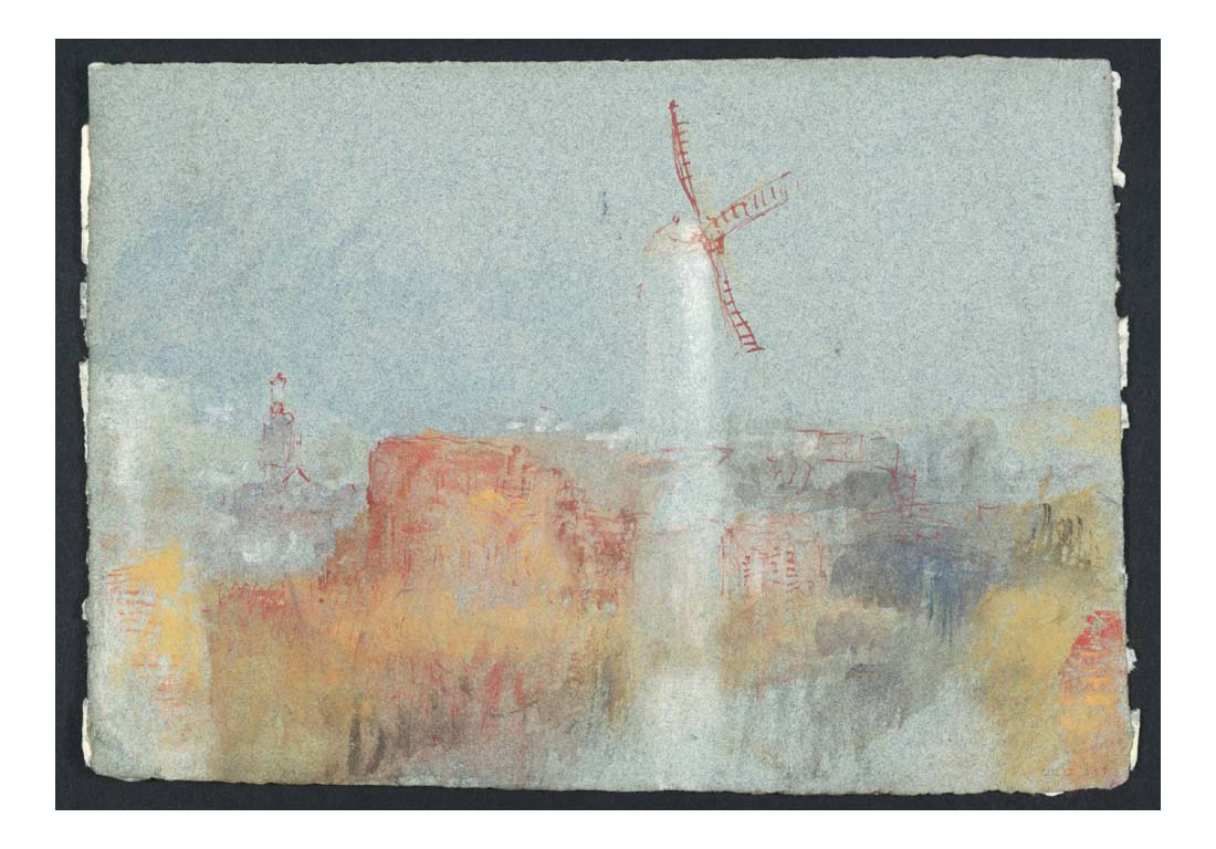 River Scene, with Windmill, 1830 by John Mallord William Turner RA