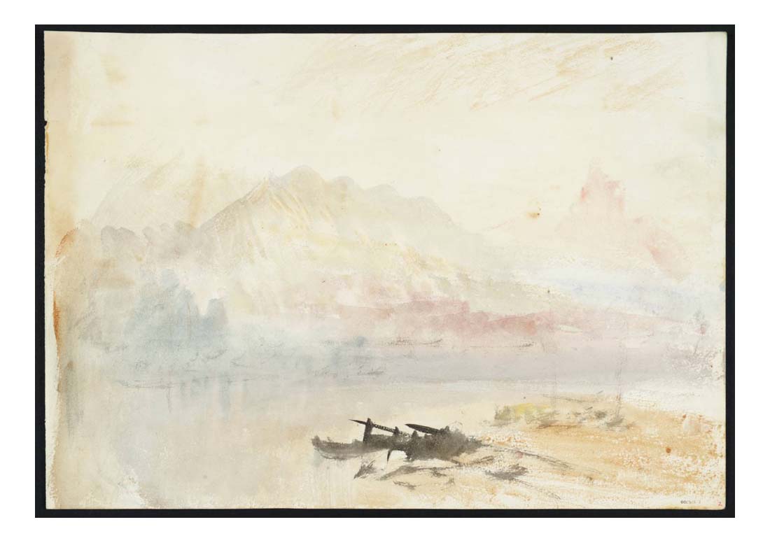River and Hills, 1844 by John Mallord William Turner RA, 12x8"(A4) Poster