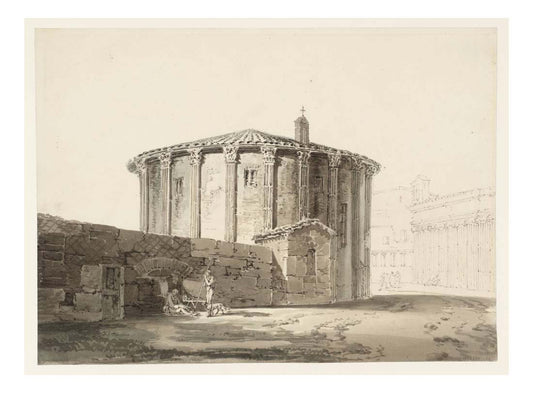 Rome, The Temple of Vesta, 1795-97 by John Mallord William Turner RA, 12x8"(A4) Poster