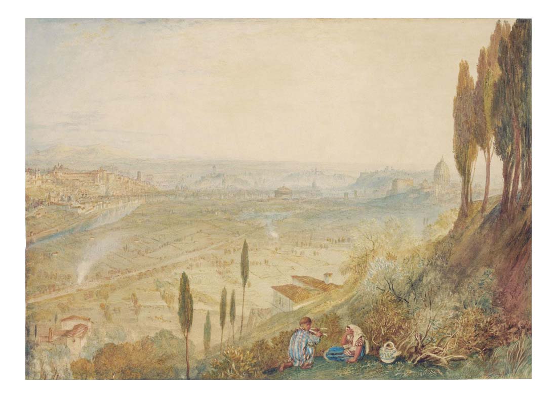 Rome from Monte Mario, 1820 by John Mallord William Turner RA, 12x8"(A4) Poster