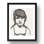 Rosemarie Trockel: Used Face I, modernist artwork, A3 Size Reproduction Poster Print in 17x13" Black Frame