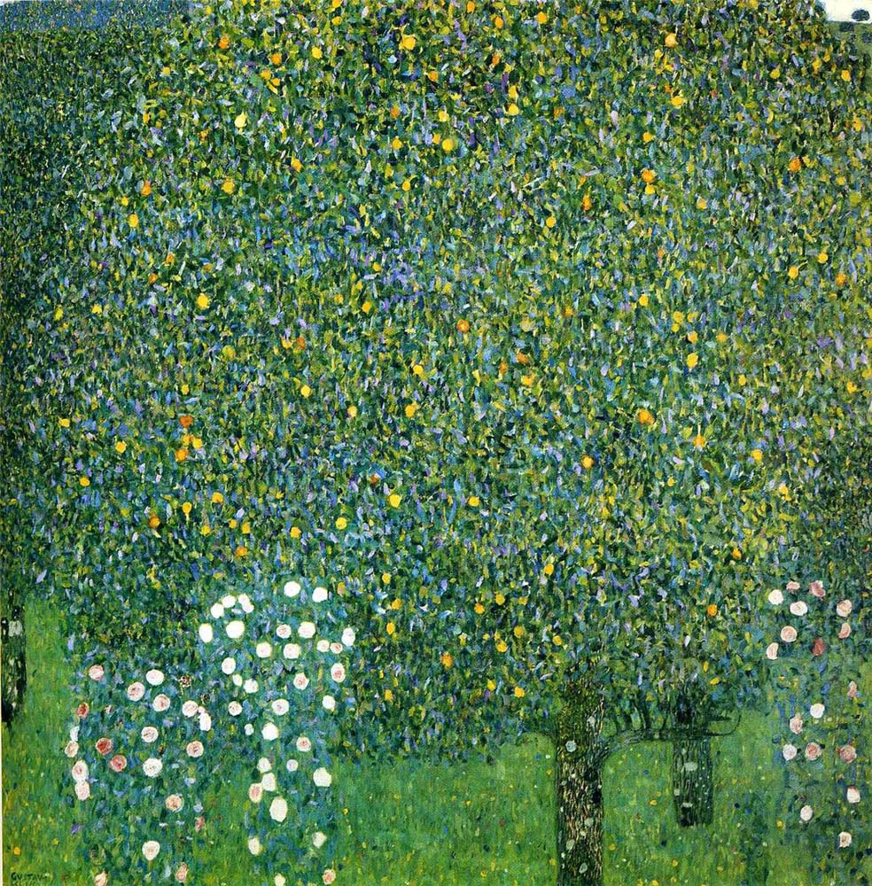 Roses under the Trees - Gustav Klimt - circa 1905, 16x12" (A3) Poster Print