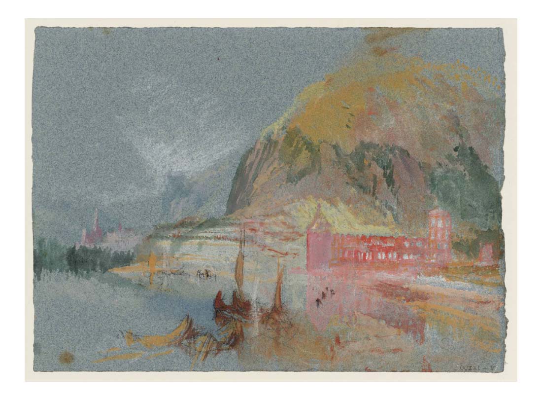 Rosy Castle on River, 1826 by John Mallord William Turner RA, 12x8"(A4) Poster