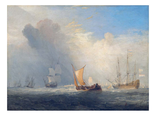 Rotterdam Ferry Boat, 1833 by John Mallord William Turner RA, 12x8"(A4) Poster