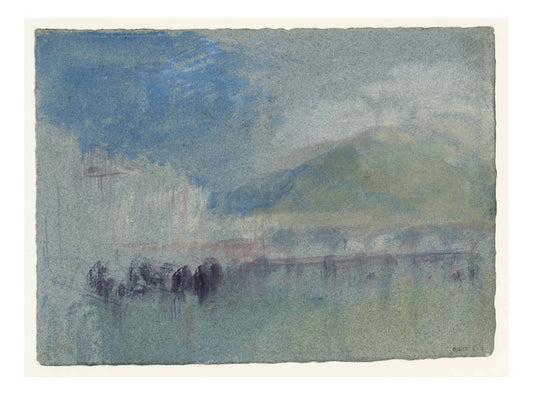 Rouen, The Bridge of Boats and the Stone Bridge, with Monte Ste-Catherine Beyond, 1832 by John Mallord William Turner RA