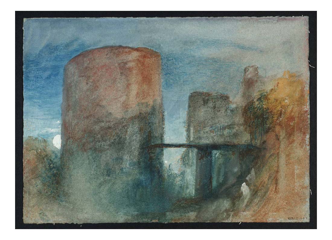 Round Tower, Twilight, 1830 by John Mallord William Turner RA, 12x8"(A4) Poster