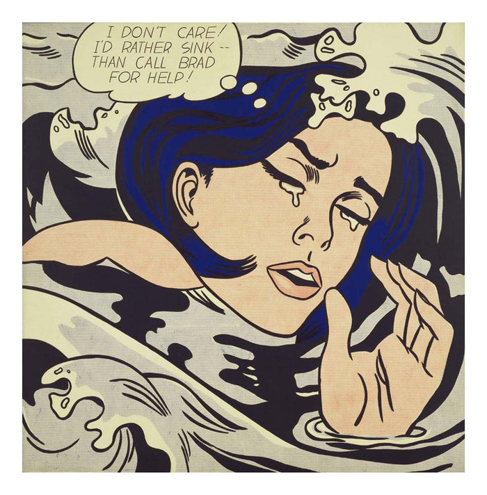 Roy Lichtenstein - Drowning Girl, 16x12