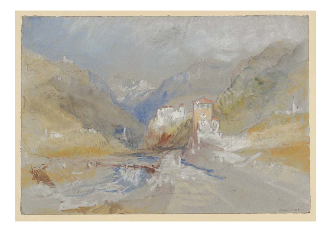 Runkelstein Castle, near Botzen, 1830 by John Mallord William Turner RA, 12x8"(A4) Poster