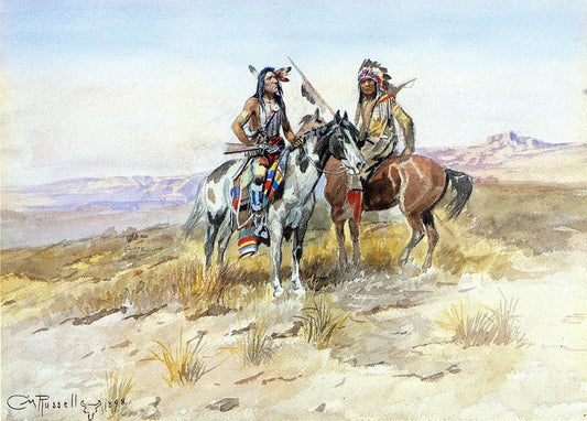 On-the-Prowl-by-Charles-Marion-Russell,-Classic-Western-American-Art,-16x12"-(A3)-Poster-Print