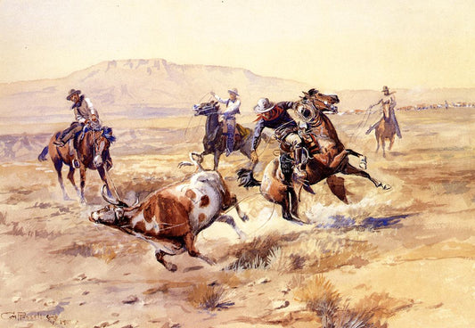 The-Renegade-by-Charles-Marion-Russell,-Classic-Western-American-Art,-16x12"-(A3)-Poster-Print
